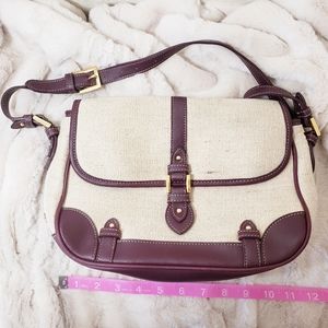 Etienne Aigner Cream/Maroon Purse